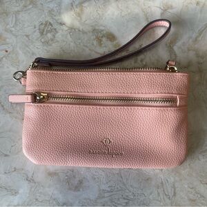 Nanette Lepore Blush Pink Clutch Wristlet or Wallet with Gold Hardware